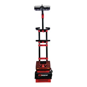 RC Discharger battery discharger stand with cooling fan and digital control unit, black and red equipment